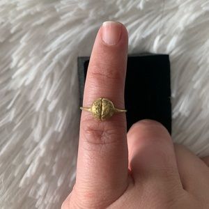 Verameat brainiac gold brass ring